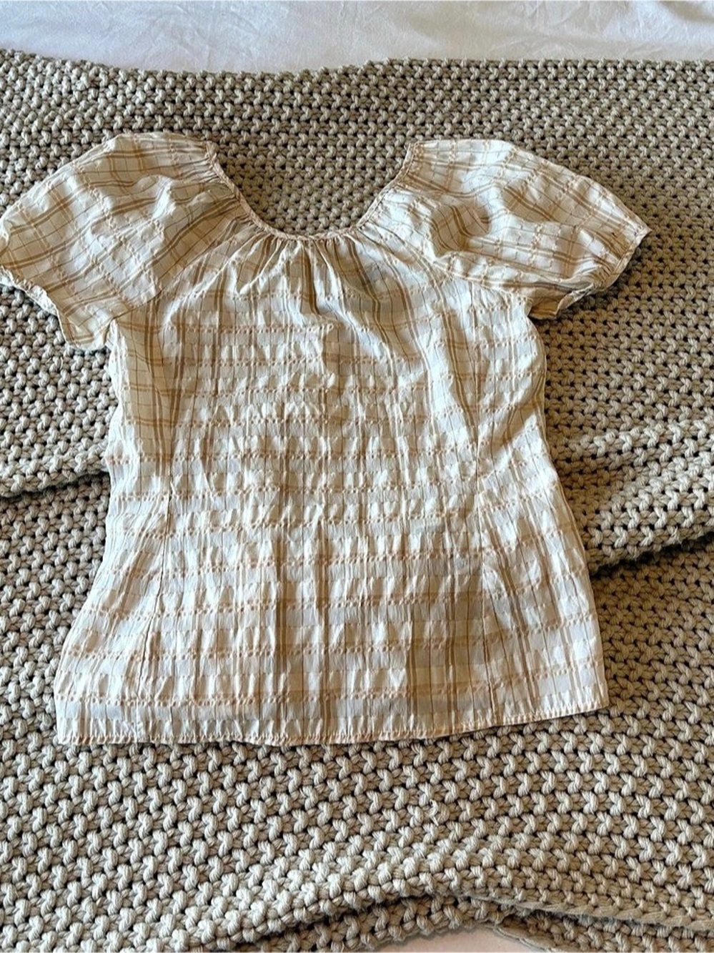 Women’s neutral fall blouse